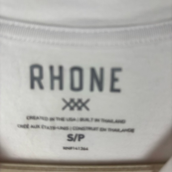 Rhône Basic White Men’s T-shirt Size S Lightweight Layering Luxurious - Picture 7 of 10